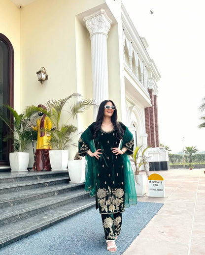 Velour Elegance Luxe Velvet Suit Set