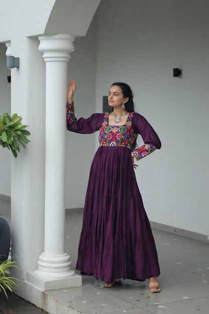 Naira Tiered Flair Anarkali Gown
