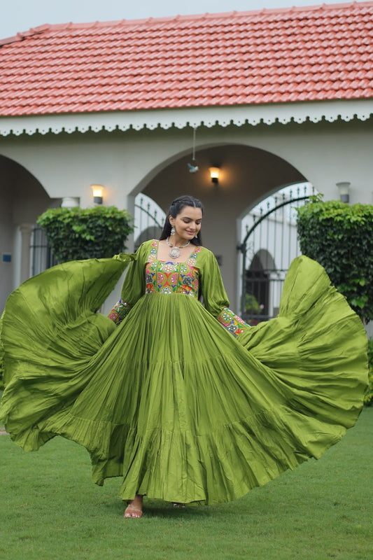 Naira Tiered Flair Anarkali Gown