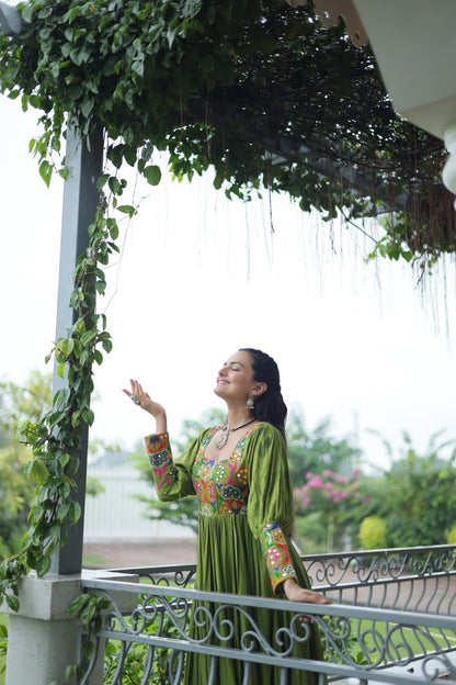 Naira Tiered Flair Anarkali Gown