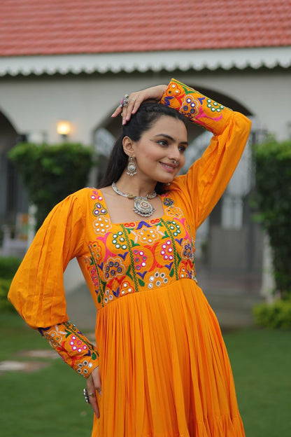Naira Tiered Flair Anarkali Gown