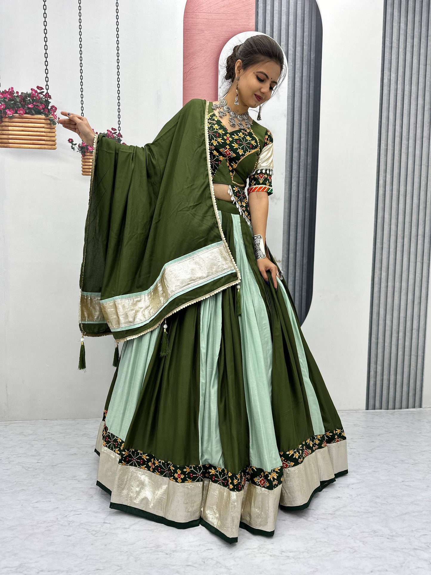 Hiya Traditional Festive Mirror Work Lehenga Choli