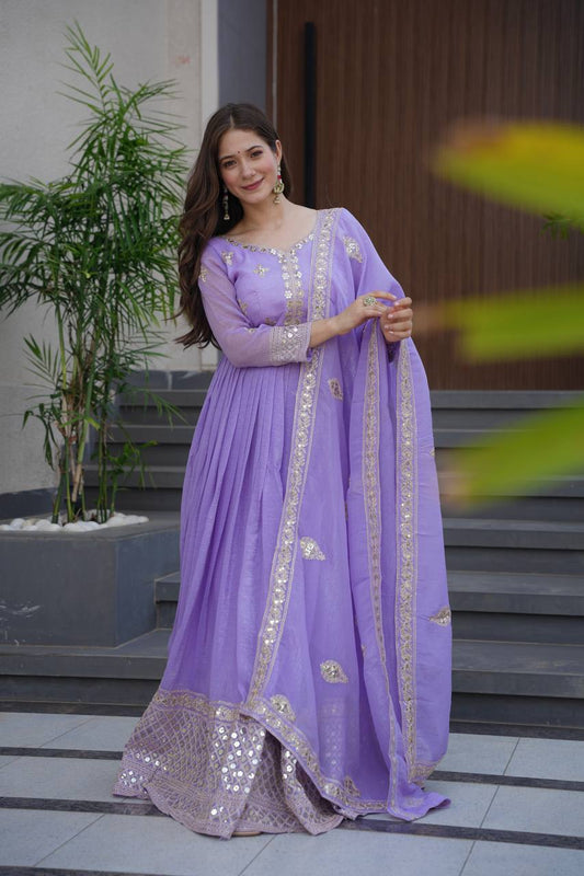 Sarah Crunchy Silk  Glimmer Gown Set