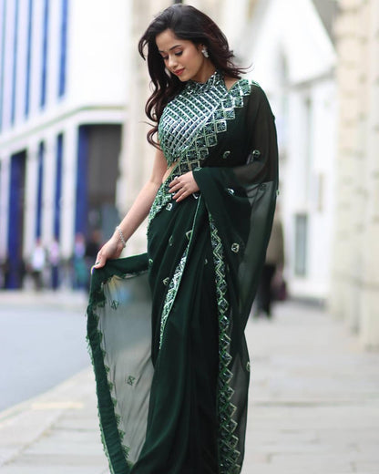 Celebrity Style Sequence Saree