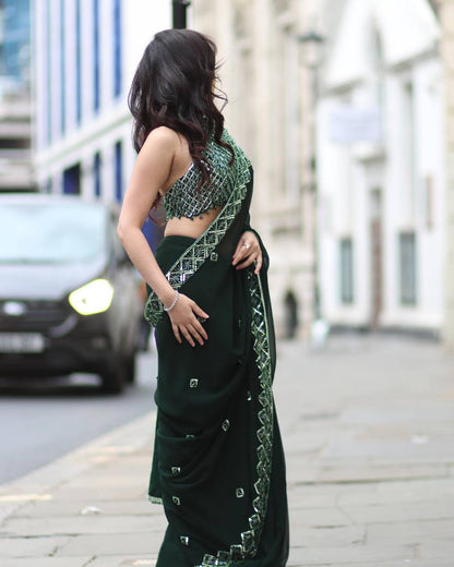 Celebrity Style Sequence Saree