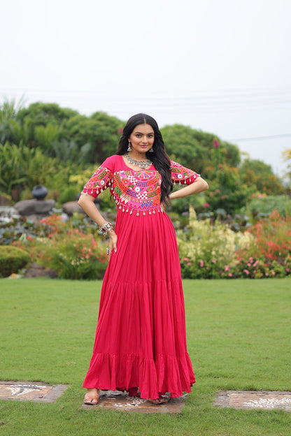 Ghoomar Tales Mirror Embellished Festive Gown