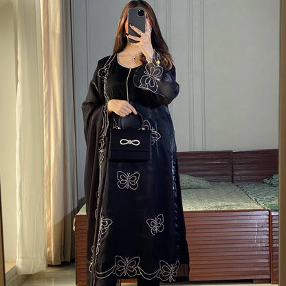 Butterfly Noir Elegant Black Suit Set