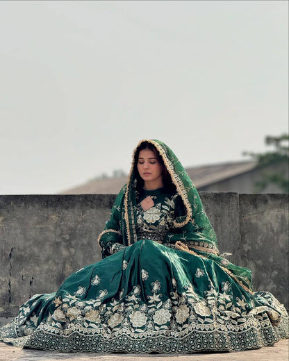 Sharvani Royal Rebellion of Raas Chinon Silk Lehenga Choli