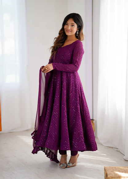 Roshni Ruffled Flared Anarkali Set