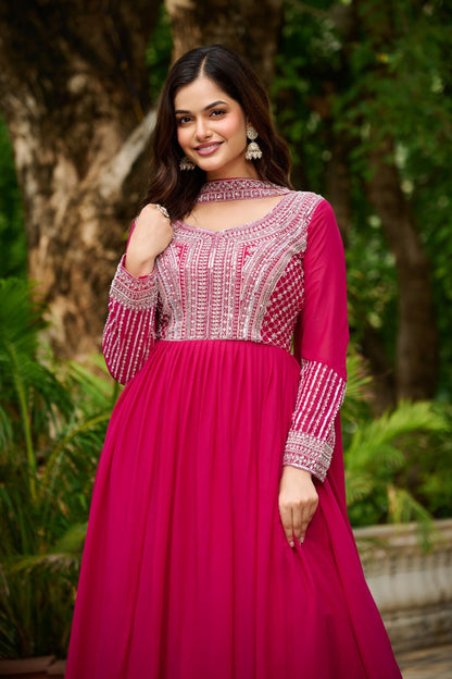 Samara Embroidered Anarkali Gown Set with Dupatta