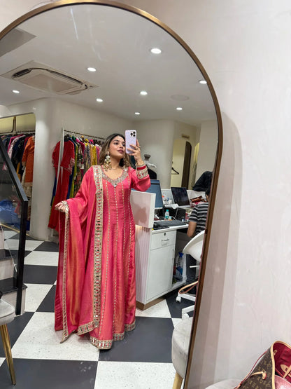 Nuha  Three Piece Anarkali Set