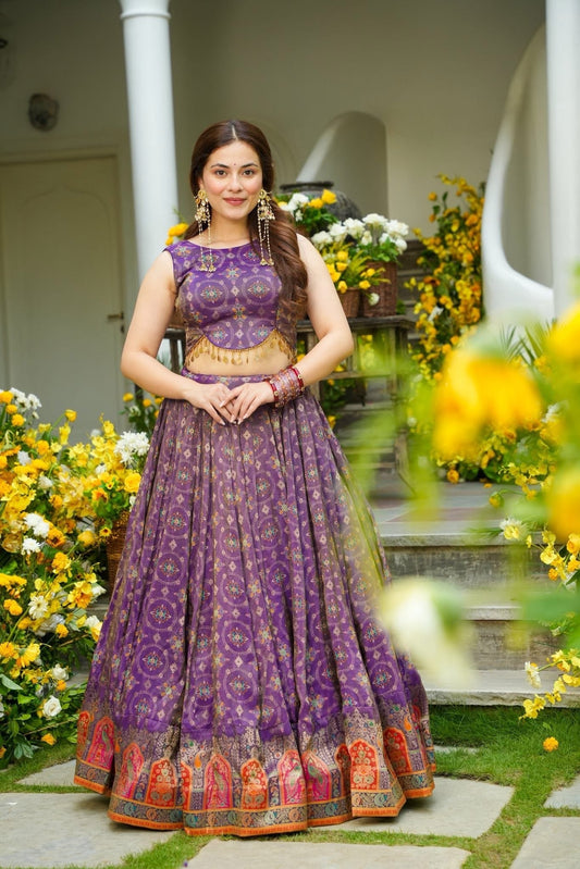 Freya Purple Festive Wear Lehenga Choli Set