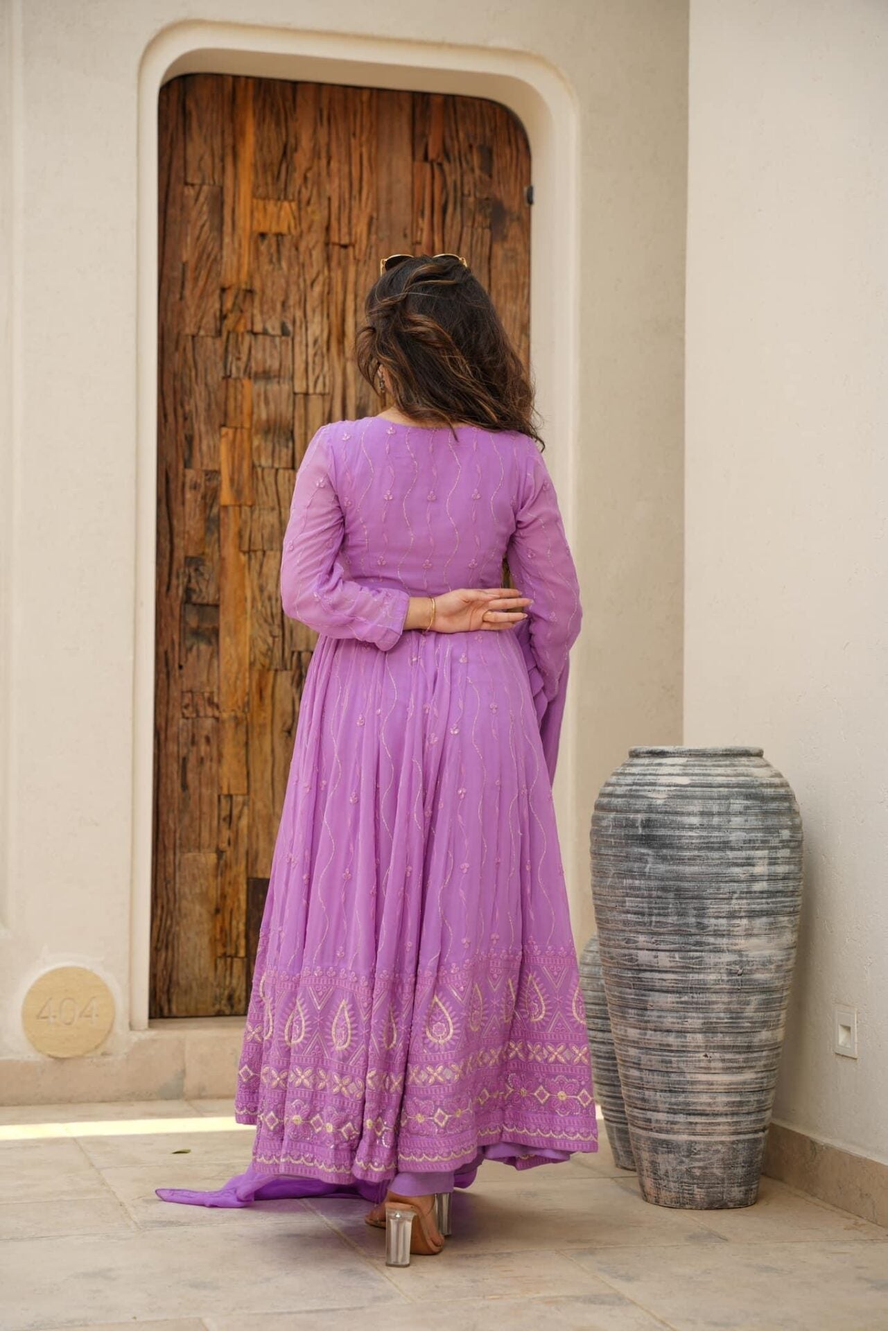 ANIKA PURPLE ANARKALI SUIT SET