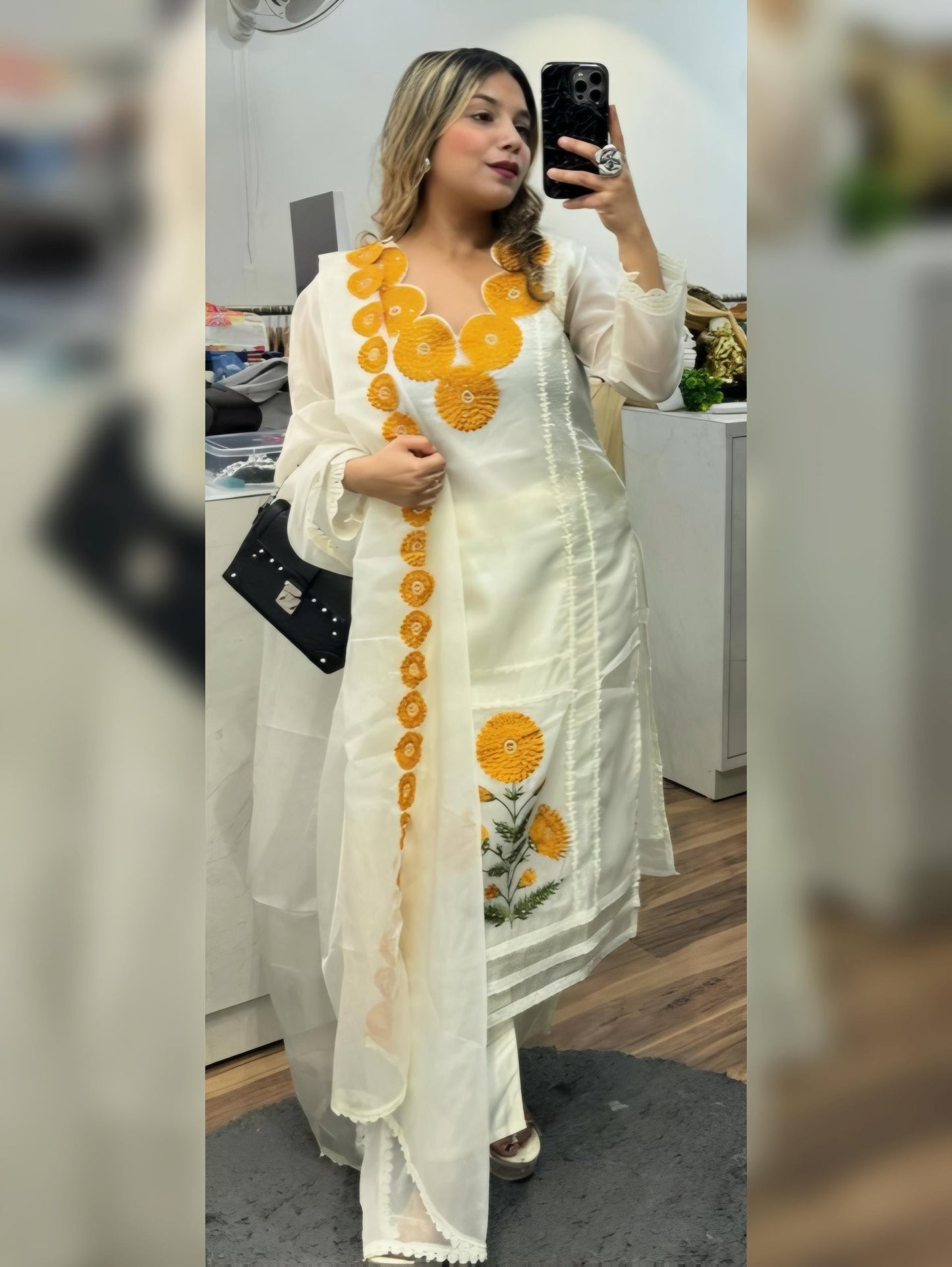 ADIRA KURTI PANT AND DUPATTA SET