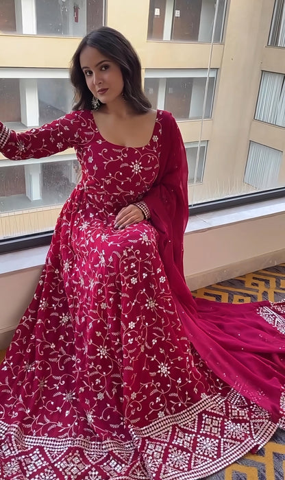 AHANA  NEW ANARKALI SUIT SET