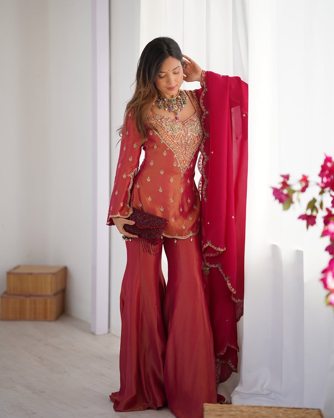 Royal  Ethnic Set with Heavy Embroidery