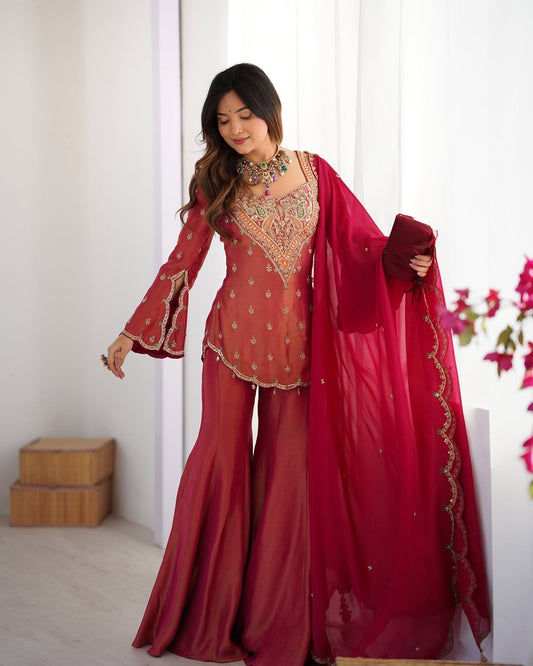 Royal  Ethnic Set with Heavy Embroidery