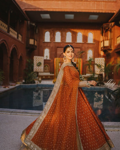 Mehr-e-Gul Sunshine Yellow Ethnic Gown