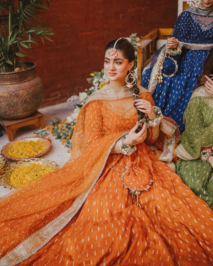 Mehr-e-Gul Sunshine Yellow Ethnic Gown