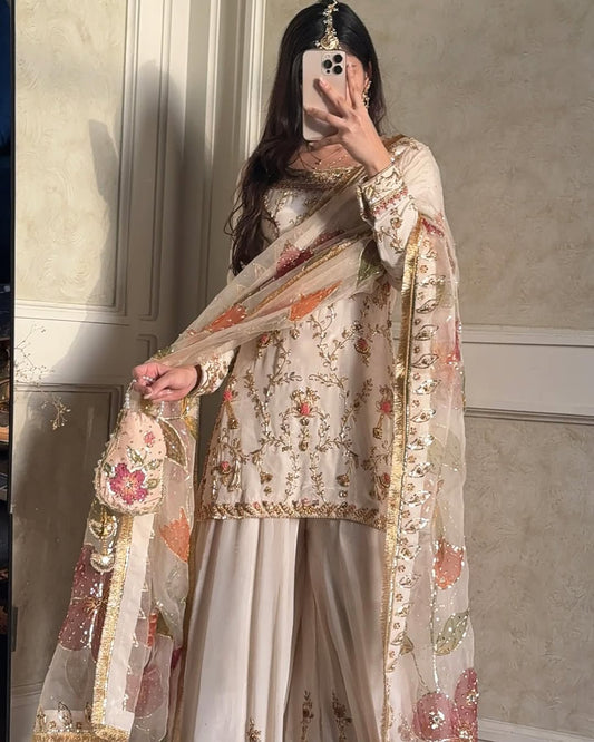 Sunshine Yellow Charm Sharara Set
