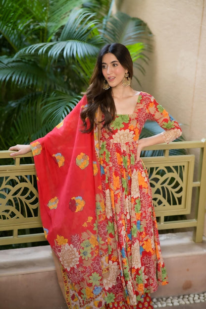 Vaani Floral Maslin Suit Set