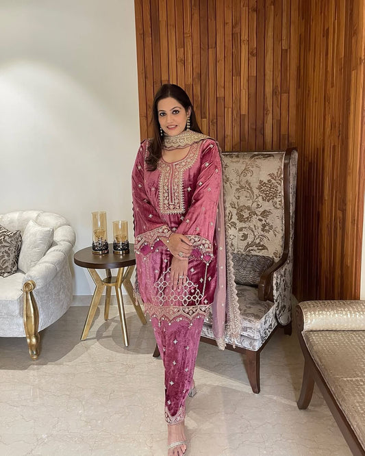 Majestic Velvet Reverie Couture Suit Set