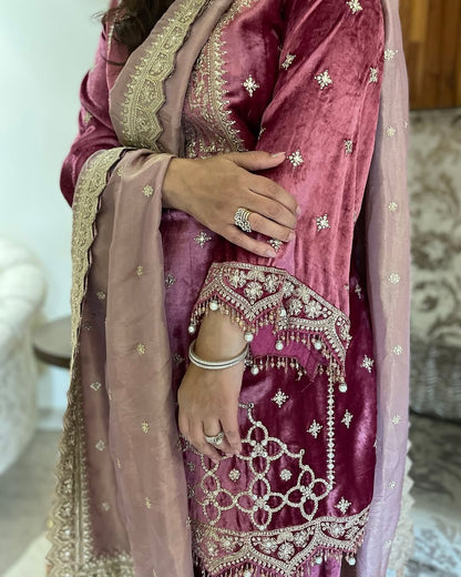 Majestic Velvet Reverie Couture Suit Set