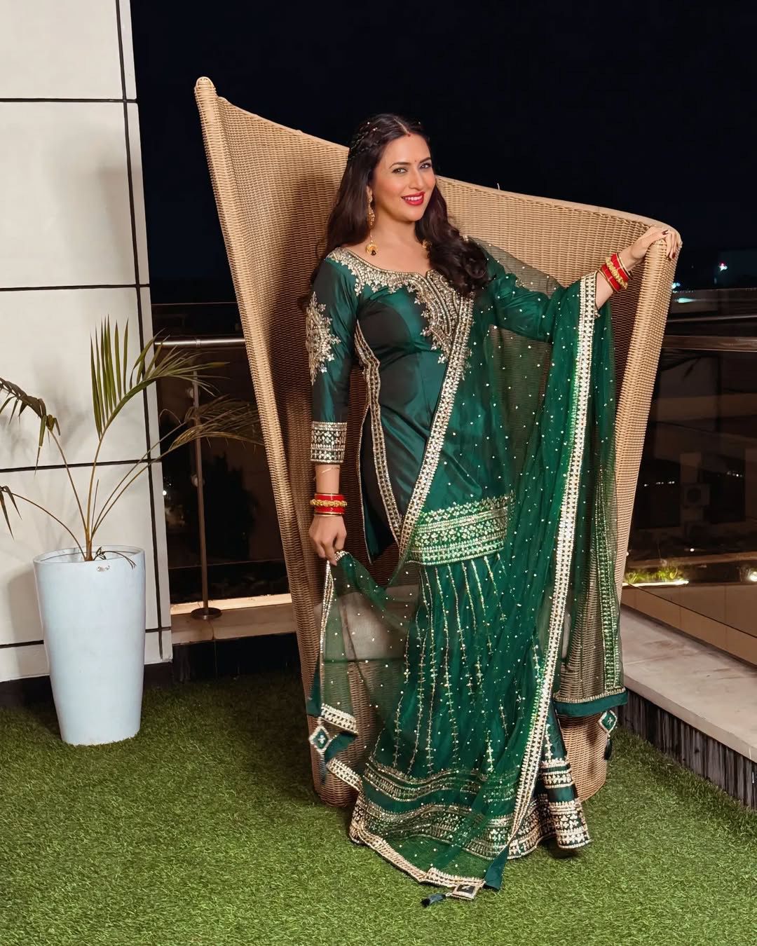 Pure Chinnon With Heavy Embroidery Sequence Work Top-Bottom And Dupatta Set