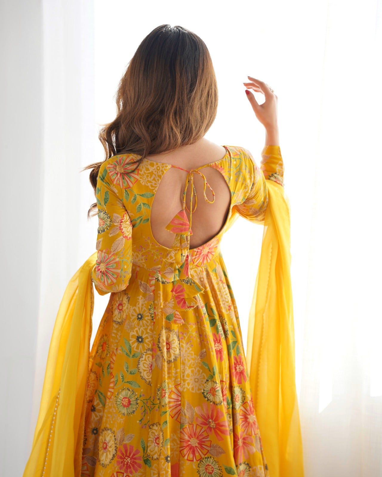 Saadhvi Romansilk Chanderi Print Kediya Set