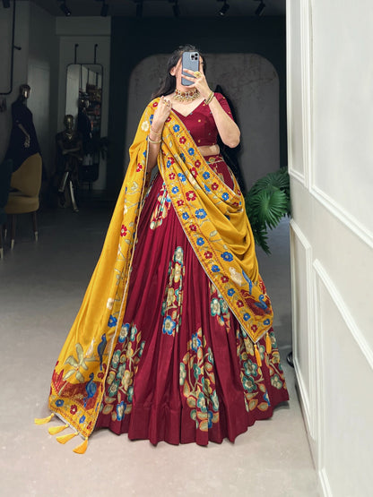 Anvika Tussar Silk Beautiful Lehenga Choli
