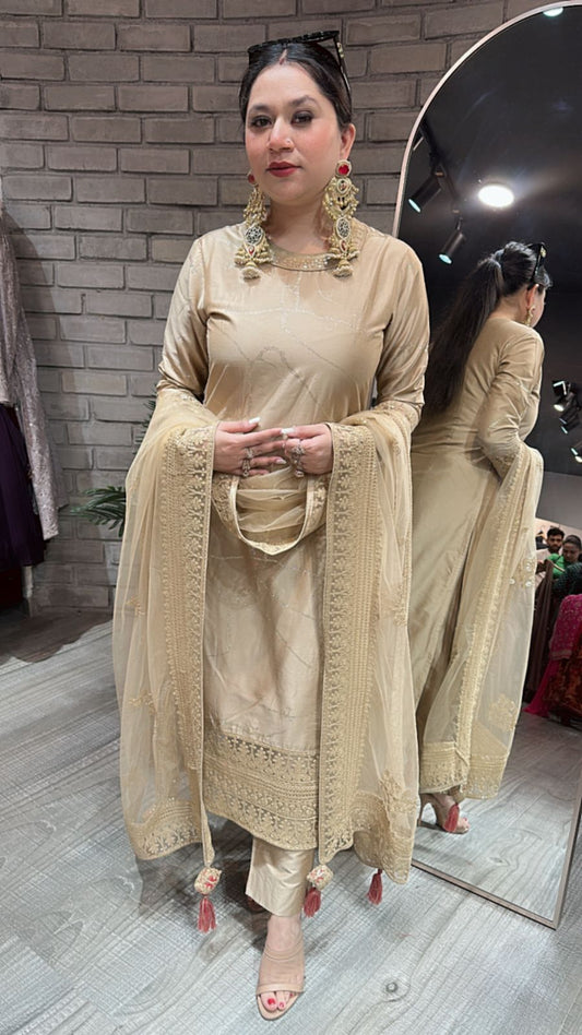 Sabyasachi Beige Designer suit