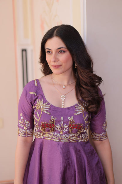 Vintage Maharani Beads Embroidered Gown