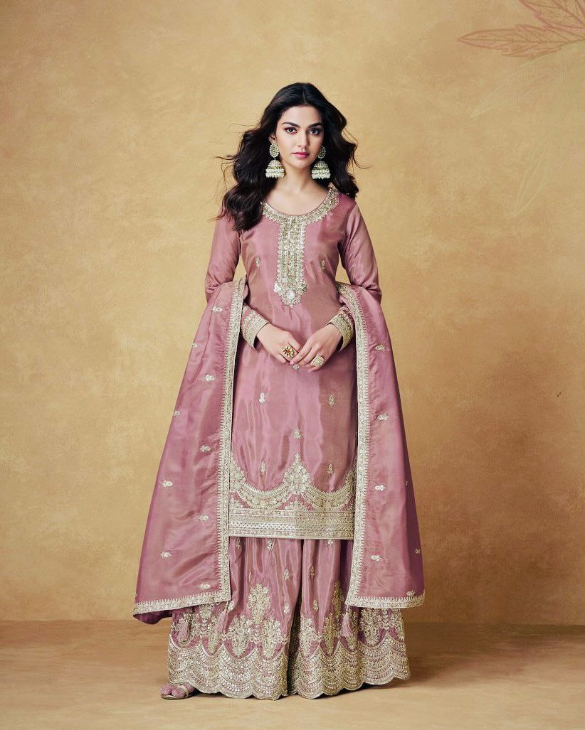 Varmika Designer Graceful Georgette Sharara Suit Set