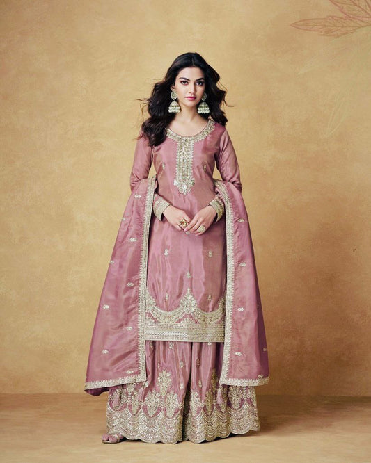 Varmika Designer Graceful Georgette Sharara Suit Set