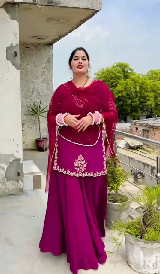 Royal Radiance Luxurious Designer with Timeless Appeal Gharara Set