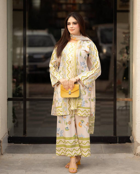 Elysian Bloom Premium Designer Crepe Co-ord Set