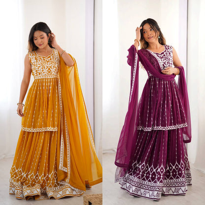 Urban Royalty  Faux Georgette Sharara Suit