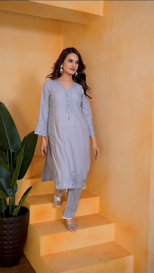 Celestial Calm Trending Running Ready To Wear Co-ord Set