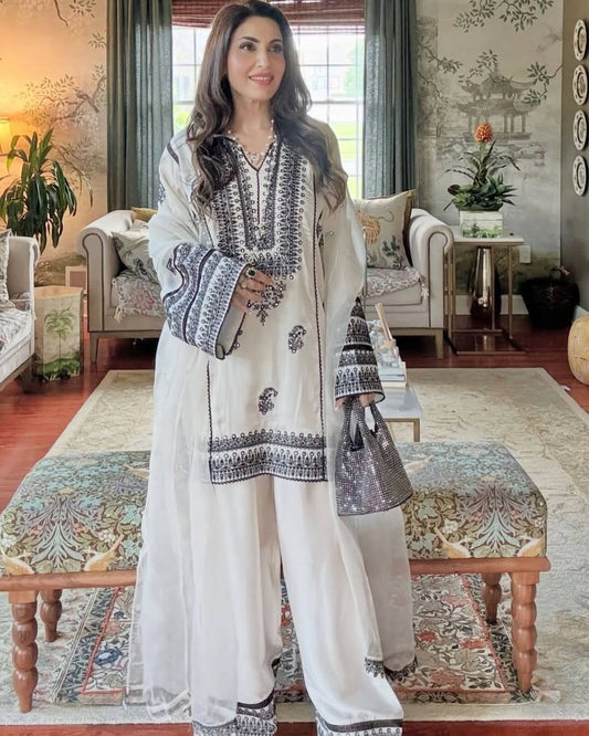 Ameera Grace Ivory Echo Natural Silk Salwar Suit