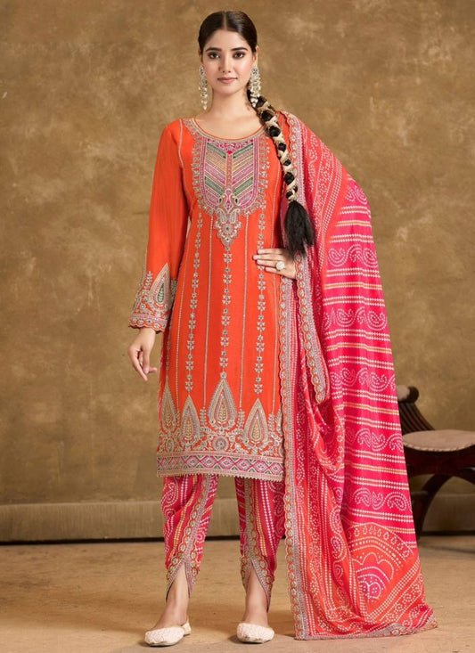 Boond & Bandhani Traditional Print Dhoti Kurta Set