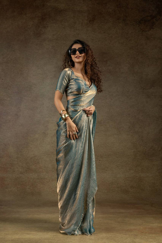 Sculpted in Shine Jarkhan Diamond Designer Saree