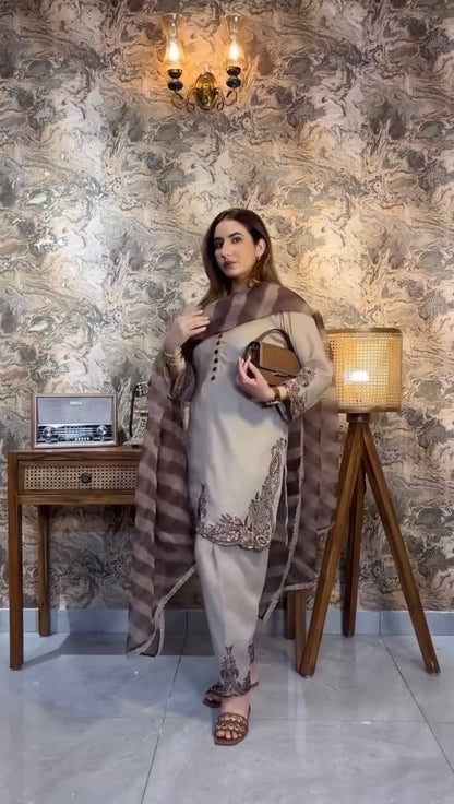 Desert Glow Embroidered Elegance Festive Charm Farshi Set