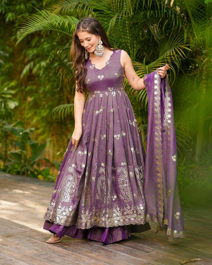 Zari Zehnaseeb Traditional Gown With Plazzo