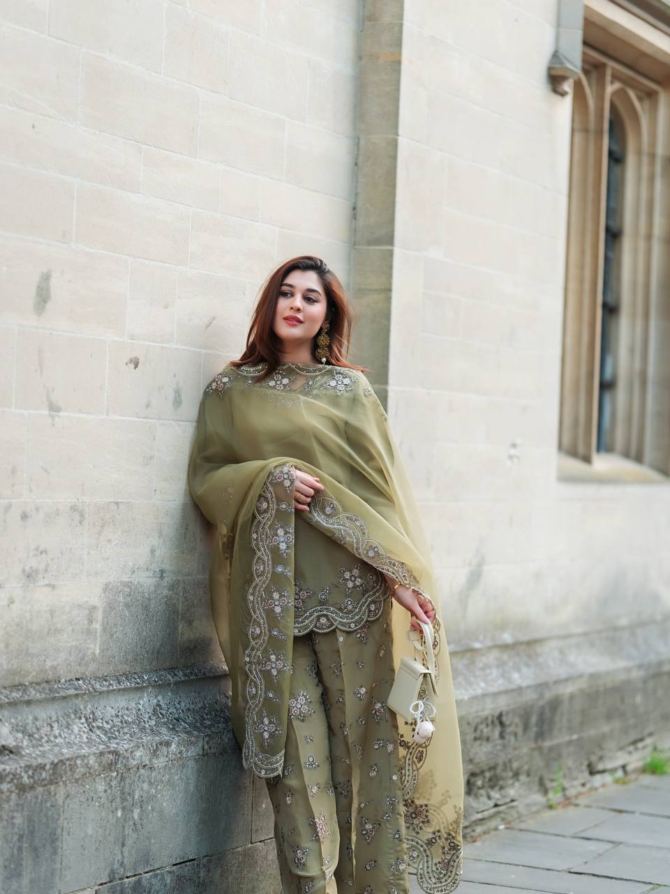 Royal Olive Radiance Plazzo Suit Set