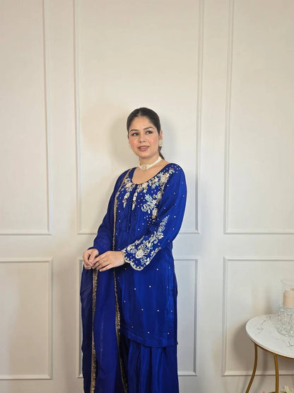 Ocean Glow Radiance Blue Salwar Suit