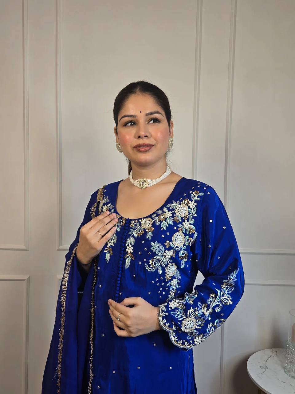 Ocean Glow Radiance Blue Salwar Suit