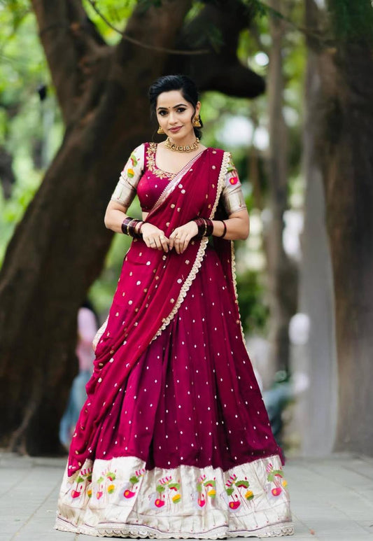 The Red Affair of Traditions Kalamkari Lehenga Choli