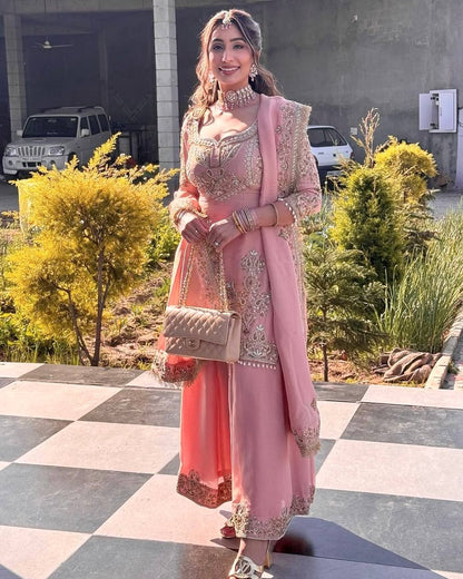 Bloom in Grace  Floral Fantasy Sharara Suit for Special Occasions