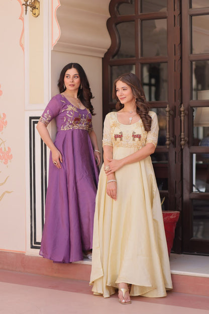 Vintage Maharani Beads Embroidered Gown