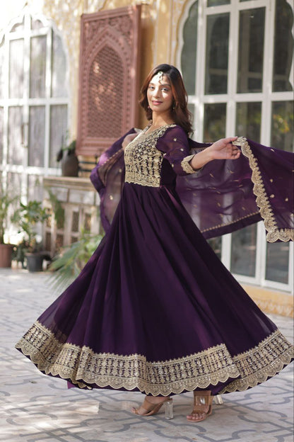 The Golden Purple Threaded Elegance